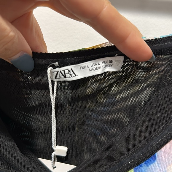 Zara Watercolor Strapless Dress - Picture 3 of 6